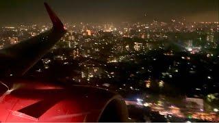 Night landing in Mumbai on Air India A320neo [4K]