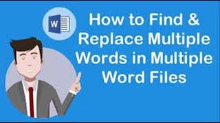 How to use replace multiple words in word at once