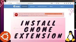 Install Gnome Extensions in Ubuntu LTS