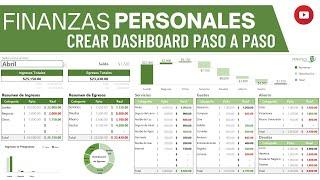 Plantilla para Organizar tus FINANZAS PERSONALES en Excel - Paso a paso de cómo crear el Dashboard.