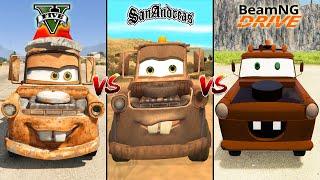 GTA 5 TOW MATER VS GTA SAN ANDREAS TOW MATER VS BEAMNG TOW MATER - WHICH IS BEST?