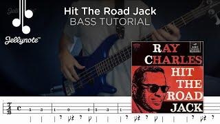 Hit The Road Jack by Ray Charles - Bass tutorial (Jellynote Lesson)