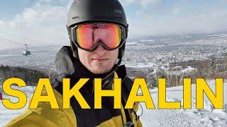 Горные лыжи, курорт "Горный воздух", о. Сахалин / Skiing in Sakhalin "Gorniy Vozduh" resort