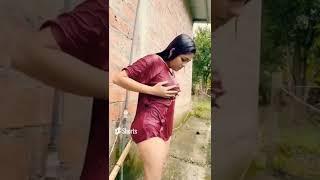 Desi Bath || Village bath || Hidden Camera bath #shorts #viral #bath #hot_model1