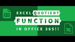 How to Use Excel QUOTIENT Function in Office 365? Geek Excel