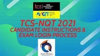 Guidelines from TCS-NQT 2021 Candidate Instruction & Exam login Process