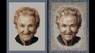 Portrait. Mosaic art (made in Italy) / Ritratto realizzato a mosaico