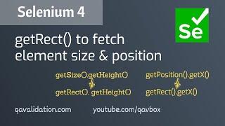 Selenium 4 - getRect() to fetch position & size of an element