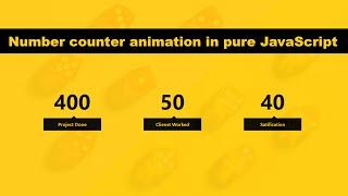 Animated Counter With JavaScript HTML CSS