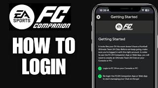 EA FC 24 Companion App - How To Log In?