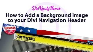 How to Add a Background Image to your Divi Navigation Header Menu