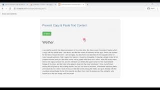 How to Prevent Copy and Paste Text Content in PHP Tutorial Demo