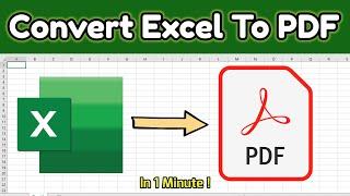 How to Convert Excel file into PDF in MS Excel | Convert Excel To PDF | Excel for Freshers