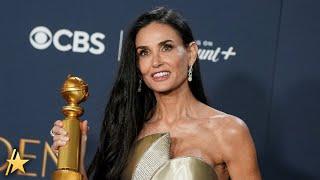 Demi Moore’s POWERFUL Speech After 1st Golden Globes Win For ‘The Substance’