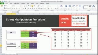 String manipulation functions | Excel VBA | Macros | Tutorial