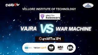 VAJRA VS WAR MACHINE 60 KG ( Gravitas '24 - VIT Vellore ) TEAM SHADOW ROBOWAR