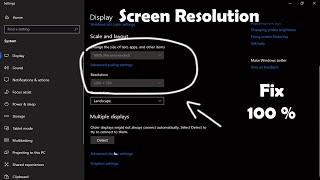 How to fix screen resolution problem windows 10 Easy Method