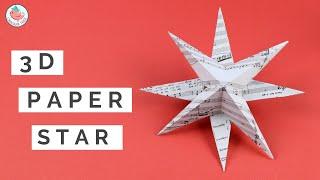  How to Make a Simple 3D Paper Star Craft (Tutorial) - Narrated Step-by-Step Instructions!