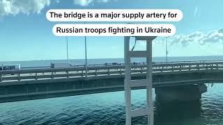 Video shows damaged Crimean Bridge after attack