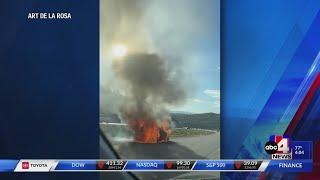 WATCH: Video shows car on fire in Parleys Canyon