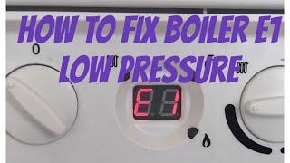 Boiler E1 Low pressure Error 2022 video