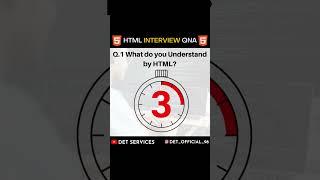 #1 HTML Interview Question - What is Html ?  w3schools-interview #html #coding #shorts #shortsvideo