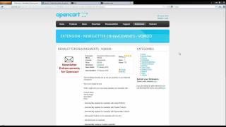 Newsletter Enhancements - vQmod - Opencart - Video Tutorial