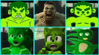 Sonic The Hedgehog Movie - Hulk Superheroes Uh Meow All Designs Compilation 2