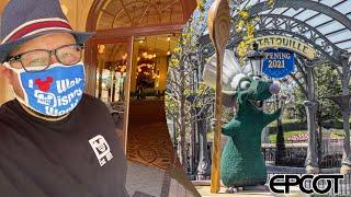 Epcot Chefs de France 2021 Dining | NEW Ratatouille Remy Topiary & Beauty And The Beast Sing Along