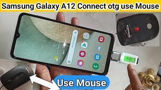 How to connect otg Samsung galaxy A12 // use mouse and pendrive