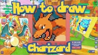 HOW TO DRAW DARK CHARIZARD - STARVING ARTIST / ROBLOX