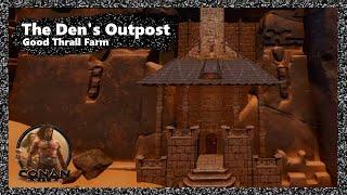 Cheap Thrall farm close to "The Den" - Conan Exiles Buildings