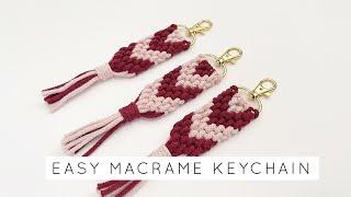 EASY MACRAME KEYCHAIN TUTORIAL | DIY | HOW TO MAKE A MACRAME KEYCHAIN