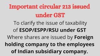 Circular No 213 GST dated 26th June 2024