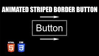 Button Animated Striped Border Hover Effect | HTML & CSS Tutorial