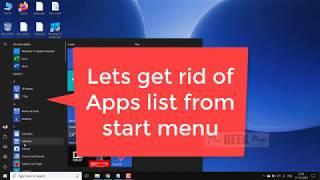 How to hide apps from start menu of windows 10