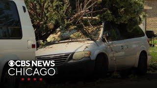 After 3 tornados confirmed in Chicago area Sunday, neighbors clean up from the damage
