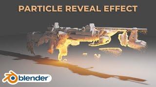 Blender 3.6 Tutorial - Particle Reveal Effect Animation #blendertutorial