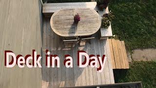 Deck in a Day - building a very simple but useful deck in one day for less than $1000.