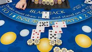 INSANE HIGH STAKES $400,000 SPLIT/DOUBLE DOWN BLACKJACK BET!