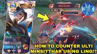 TUTORIAL LING HOW TO COUNTER ULTI MINSITTHAR & FRANCO USING LING!? | LING BEST BUILD & EMBLEM 2024