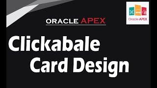 How to Make Clickable Card and Redirect to Another Page| Oracle APEX