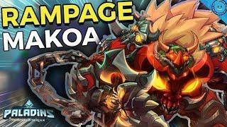 RAMPAGE MAKOA! BEST TANK IN PALADINS! Leviathan Makoa Gameplay (Paladins)