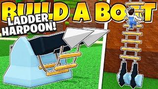 I ADDED LADDER HARPOONS TO BUILD A BOAT! *Ladders & Draw Bridges!* Roblox Build a Boat