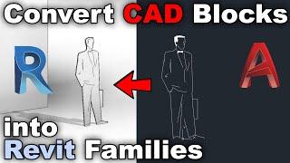 Convert AutoCAD Blocks to Revit Families (2D & 3D) - Revit Tutorial