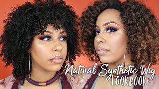 "Natural" Synthetic Wig Lookbook! | 8 Styles Under $30! | TheHeartsandcake90