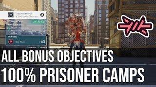 Back In The Slammer Trophy - All Bonus Objectives Prisoner Camps - Marvel's Spider-Man PS4