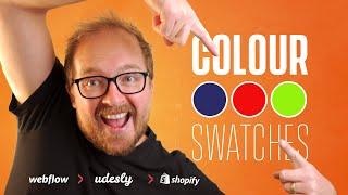 Add colour swatches to your custom Shopify theme built in Webflow converted with Udesly (NO PLUGINS)