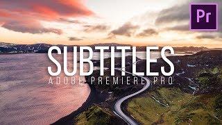 How to SUBTITLES and CAPTIONS in Adobe Premiere Pro CC 2022