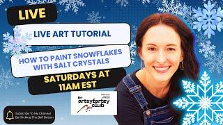 How to Paint Snowflakes with Salt Crystals | Easy Winter Art Project for Kids!